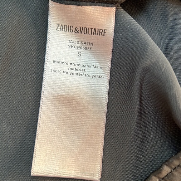 Zadig&Voltaire- Black blouse, button front w/self tie. Size Small - - Picture 3 of 3